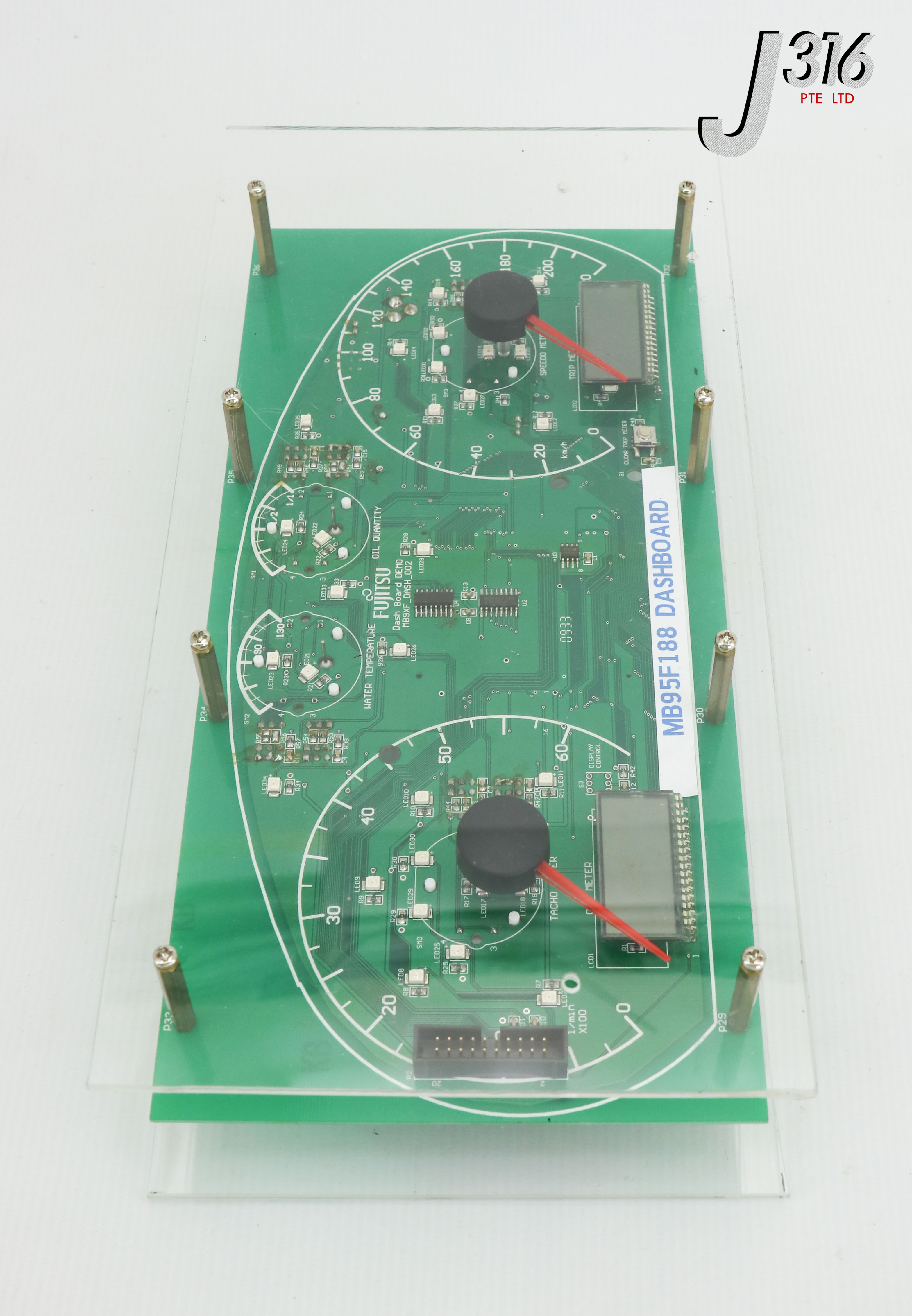 レベルアップ 23184 FUJITSU PCB, DASH BD DEMO, MB95F188 DASHBD, MB95F188_EV_001